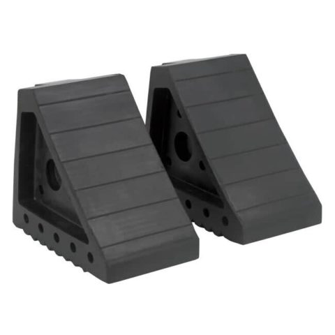 Pair Rubber Wheel Chock Heavy Duty Blocks For Vehicles Cars Class 4 2kg Quality