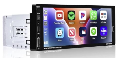 Single Din Touchscreen Car Stereo With Apple Car Play