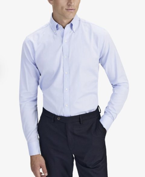 John Henric Light Blue Flannel Shirt