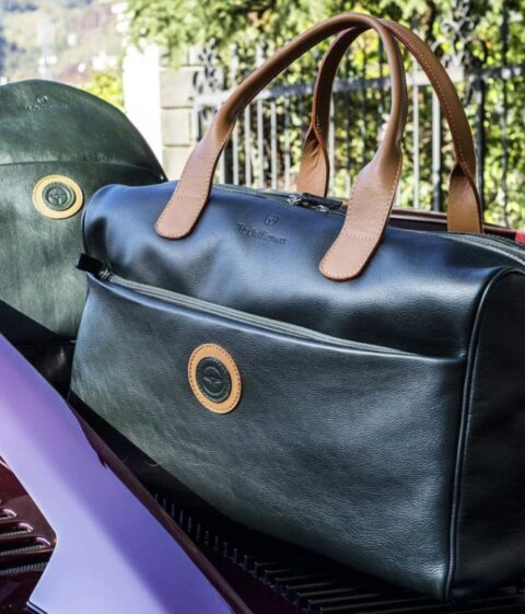 Globetrotter Full Grain Leather Duffle Bag British Green Tan