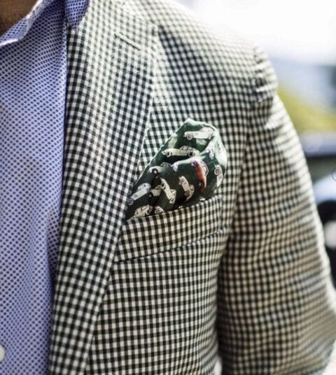 Posh Silk Pocket Square British Green