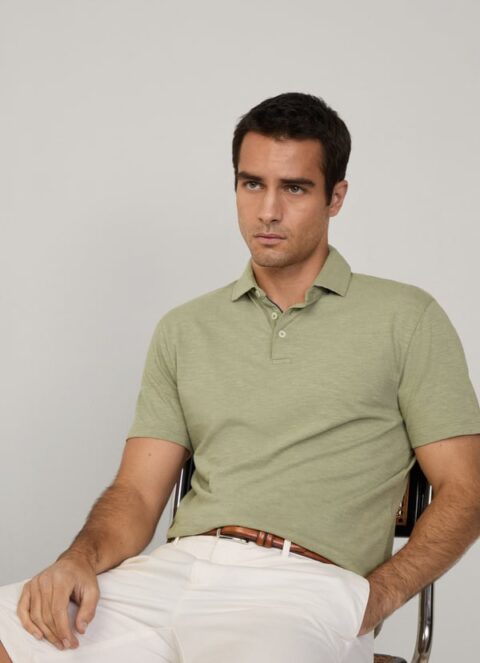 Classic Fit Short Sleeve Swim Trim Polo